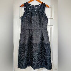 White House Black Market Black Sheath Midi Dress